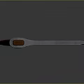 Decorative Axe With Wooden Handle And Ornate Metal Blade Design