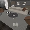 Modern Sofa Coffee Table Combination Sofa Coffee Table 3d model