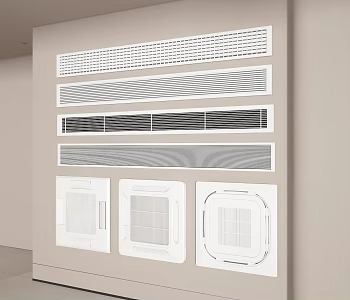 Modern air conditioning air outlet central air conditioning air outlet exhaust outlet 3d model