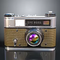 Vintage SAFARI Electronic Camera With Metallic Body And Colorful Lens Design
