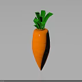 Realistic 3D Rendered Orange Carrot With Green Leaves On Dark Background