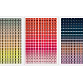 Modern Wall Decor With Three Panel Grid Pattern And Gradient Colors 3d model
