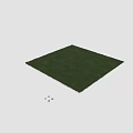 Green Grass Field With Decorative Ornament Display Set And Natural Background