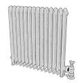 Traditional Cast Iron Radiator with Vertical Tubes for Home Heating System