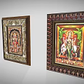 Traditional Decorative Wall Art Furniture With Intricate Frames And Cultural Motifs