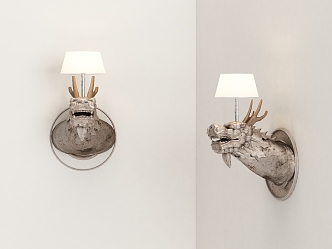 New Chinese style wall lamp faucet wall lamp 3d model