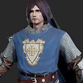 Realistic Crossbow Swordsman Assassin Warrior Noble Knight Man Warrior Knight Crossbow Swordsman Assassin 3d model