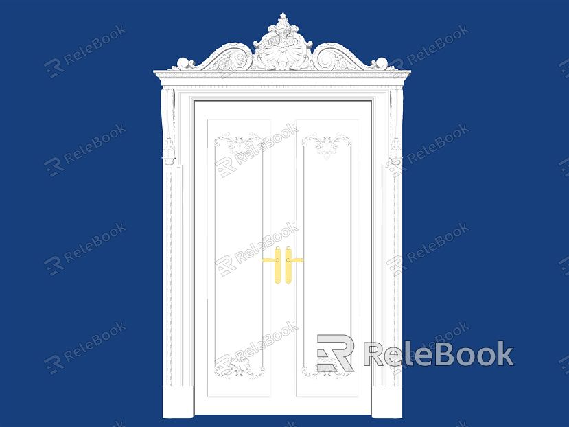 European-style double-door double-leaf swing door model