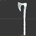 Traditional Axe With Metal Blade And Woven Wooden Handle Design