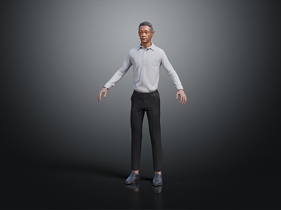 modern man old man middle-aged man middle-aged man 3d model