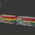 OXXO Convenience Store Buildings With Red Roof Yellow And Black Exterior Design