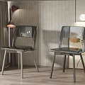 Modern Transparent Dining Chairs With Metal Legs In Stylish Minimalist Interior