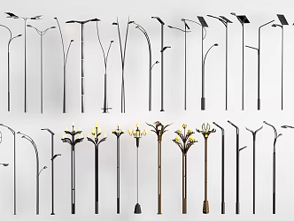 Modern street lamp high pole lamp landscape lamp municipal lighting lamp magnolia lamp 3d model