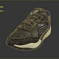 Black Sports Shoes With White Sole And Textured Upper Design For Men