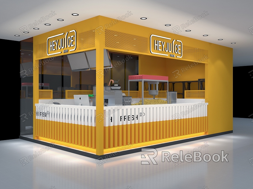 Modern Milk Tea Shop model