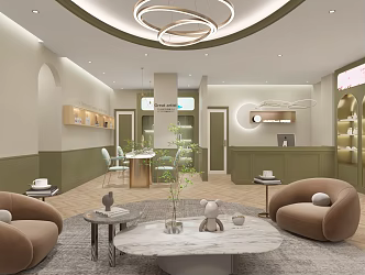 Modern Beauty Salon Hall 3d model