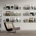 Modern Bookshelf Display Rack Storage Rack Book Ornaments Wall Hanging Bookshelf Books Newspapers and Periodicals Rack 3d model