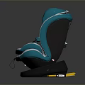 Blue And White Child Safety Seat With Ergonomic Design And Secure Straps