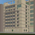 Modern Multi Storey Residential Building Exterior With Windows Green Lawn And Blue Sky