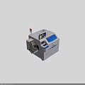 High Precision Industrial Equipment With Digital Display Control Panel And Warning Lights 3d model