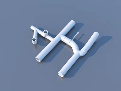 Household Plumbing Supplies White Plastic Pipe Fittings With Various Shapes For Home Use 3d model