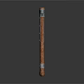 Traditional Hand Axe With Sharp Metal Blade And Wooden Leather Wrapped Handle
