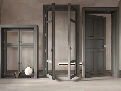 Modern doors and windows 3d model