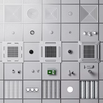 Modern vent central air conditioning camera 3d model