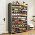 Modern Tall Large Capacity Shoe Cabinet With Clear Doors For Entryway Shoe Storage