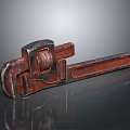 Rusty Metal Pipe Wrench Heavy Duty Hardware Tool For Industrial Use