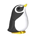 Cute Black And White Penguin Doll With Yellow Beak And Yellow Feet