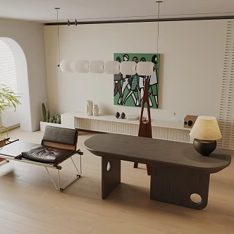 Modern dining table 3d model