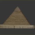 Ancient Stone Pyramid Structure With Detailed Square Base And Textured Exterior In 3D Render 3d model
