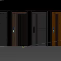 Modern Interior Doors With Various Colors Wooden Texture And Metal Handle Lock Design