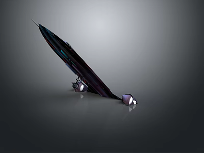 Futuristic Spacecraft With Aerodynamic Structure For Cosmic Exploration Missions 3d model