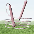 Adjustable Pink Hula Hoop With Handles For Outdoor Fitness Exercise Sports Equipment