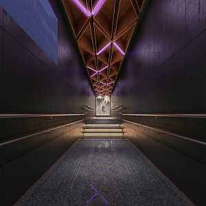 Modern aisle corridor 3d model