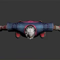 Stylish Game Character With Headscarf Mask Blue Top And Colorful Outfit Details