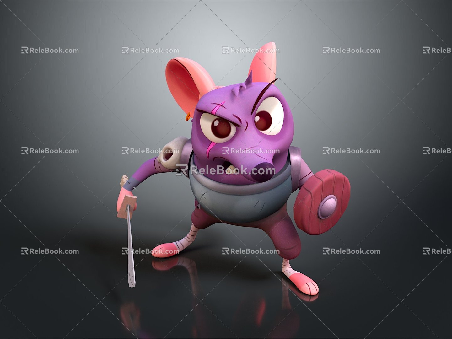 Cartoon Mouse Anime Mouse Anime Mouse Cartoon Character Cartoon Animal Cartoon Small Animal Game Character 3d model