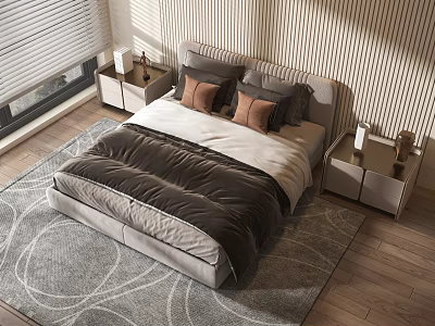 Double bed 3d model