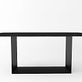 Sleek Black Modern Dining Tables With Varied Base Structures And Contemporary Design Style 3d model