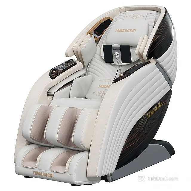 Luxury Modern Massage Chair With Leather Upholstery And Advanced Massage Functions 3d model 