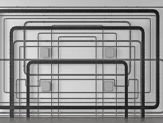 Modern suspended ceiling pipe top 3d model
