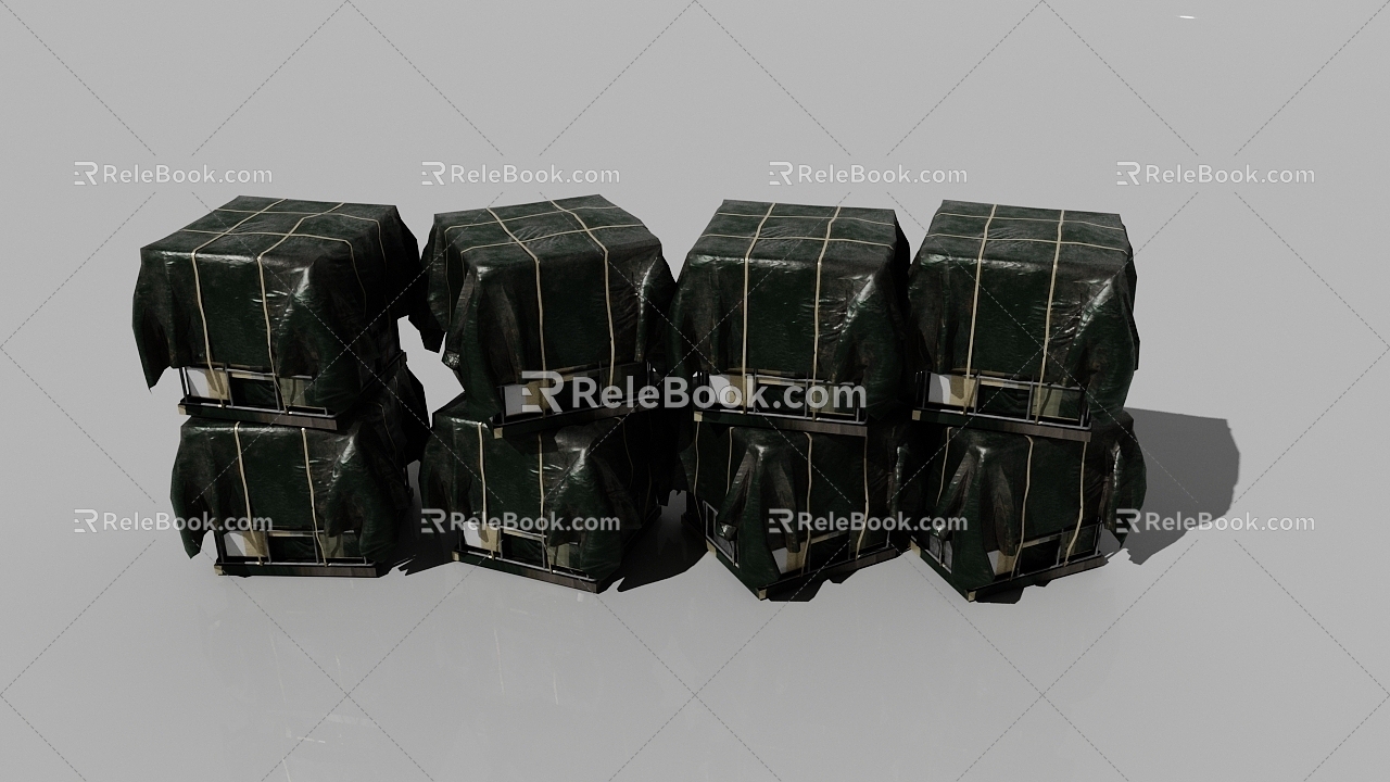 Industrial covered cargo container container cargo box covered cargo box 3d model