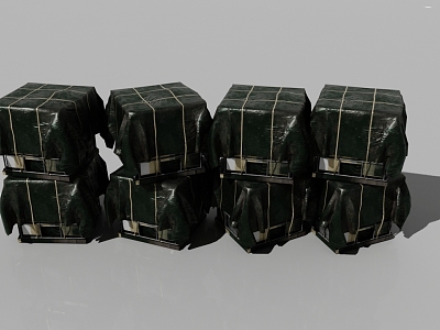 Industrial covered cargo container cargo box covered cargo box 3d model