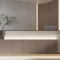 Modern Reception Desk Front Desk 3d model