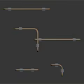Architectural Metal Handrails With Various Types And Yellow Gray Design For Building Safety