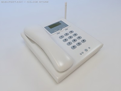 landline telephone communication equipment mobile phone 3d model