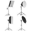 Professional Photography Lighting Equipment With Softbox Umbrella And Tripod Stands