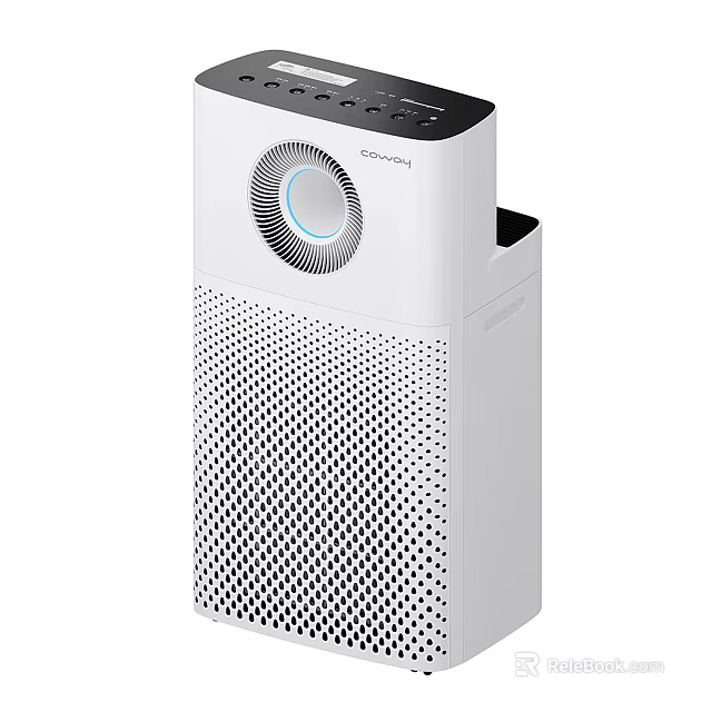 Modern White CRONY Air Purifier With Indicator Light And Mesh Filter Panel 3d model